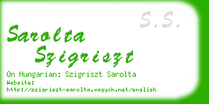 sarolta szigriszt business card